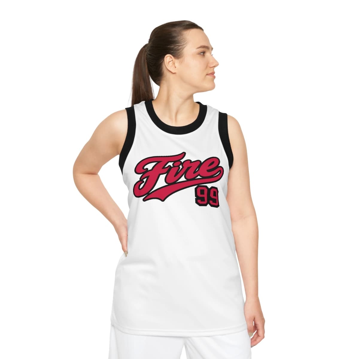 Francis Marshall Heritage Jersey in white, worn front view