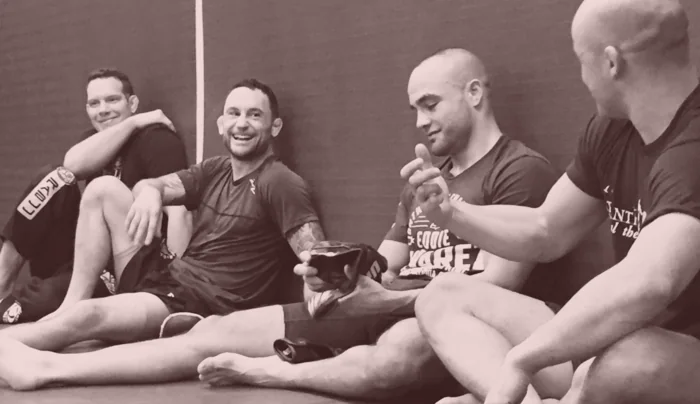 Frankie Edgar with training partners