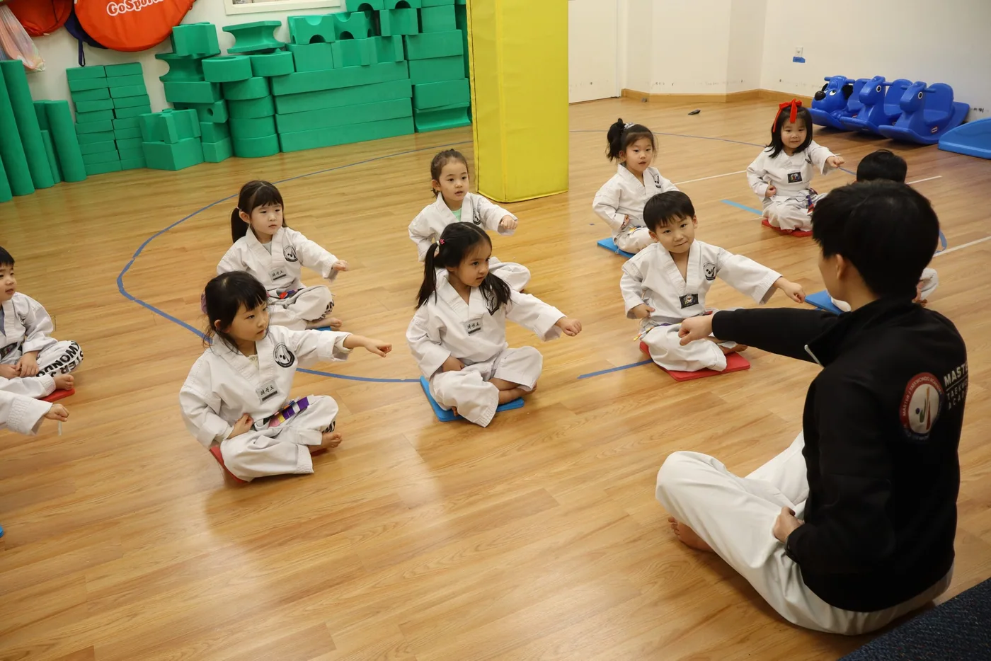 Master J Taekwondo Academy class and training session in Norwood